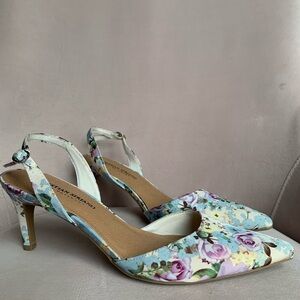 Christian Siriano Floral Kitten Heels